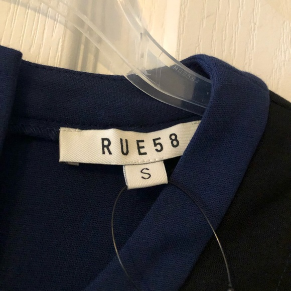 RUE58 Day & Night Colorblock (Blue & Black) Designer Dress Size Small NWT - Picture 5 of 10